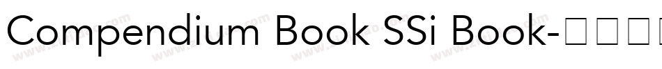 Compendium Book SSi Book字体转换